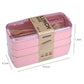 Japanese Wheat Straw Plastic Lunch Box