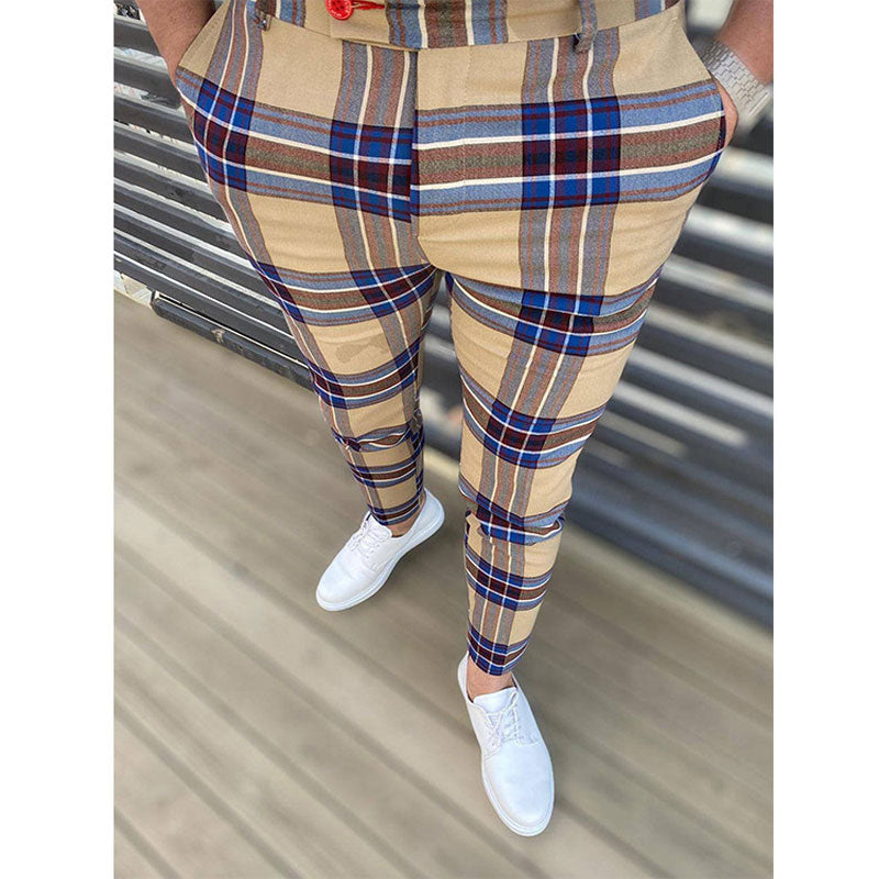 Printed Men'S Slim-Fit Trousers