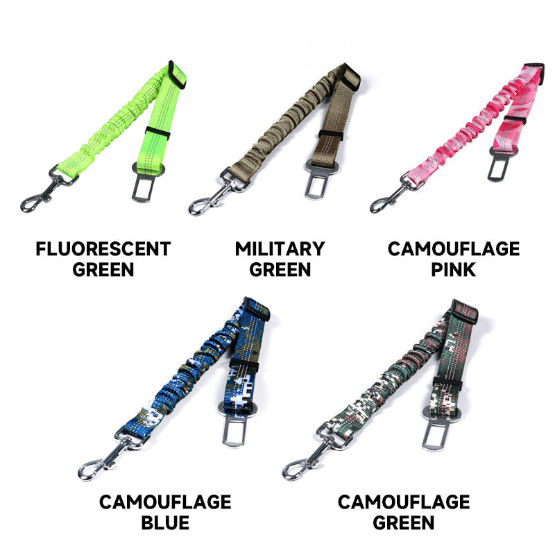 Car Seat Belt Elastic Retractable Reflective Dog Chain