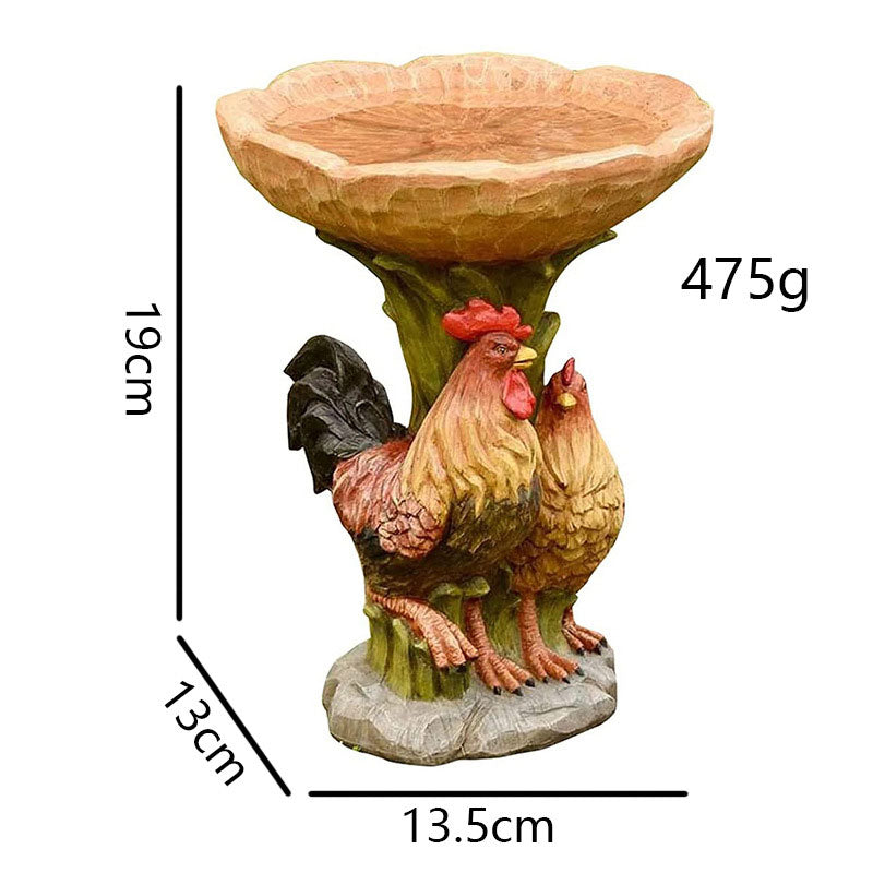 Resin Ornament Small Animal Bird Feeder