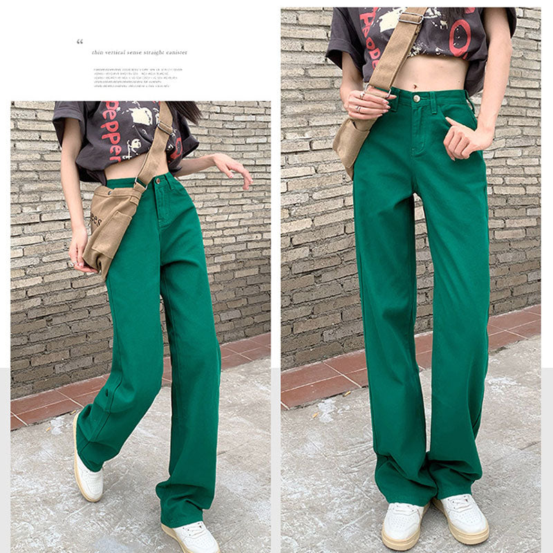 High Waist Colorful Wide Leg Pants