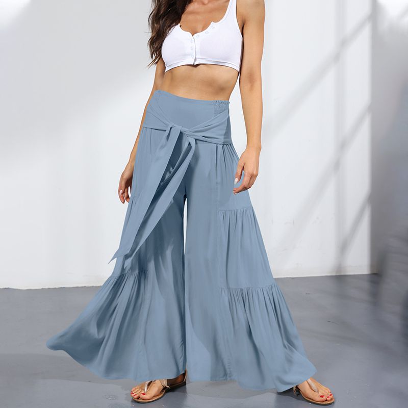 Pleated Wide-Leg Pants