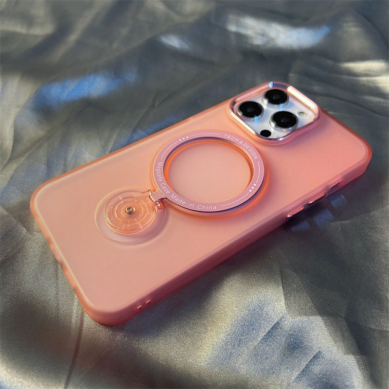 Frosted Phone Case with Folding Magnetic Bracket