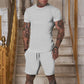 Men'S Solid Color Shorts Short Sleeve Suit