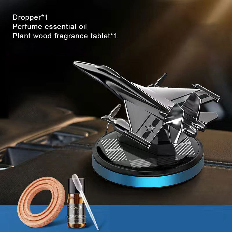 Solar Car Aromatherapy Air Combat Airplane Ornament