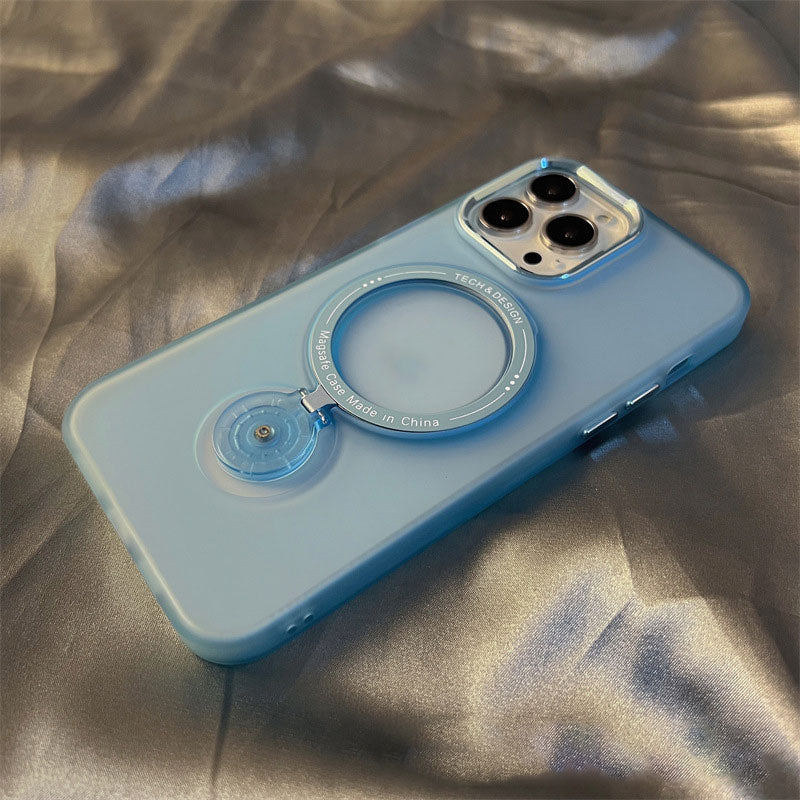 Frosted Phone Case with Folding Magnetic Bracket