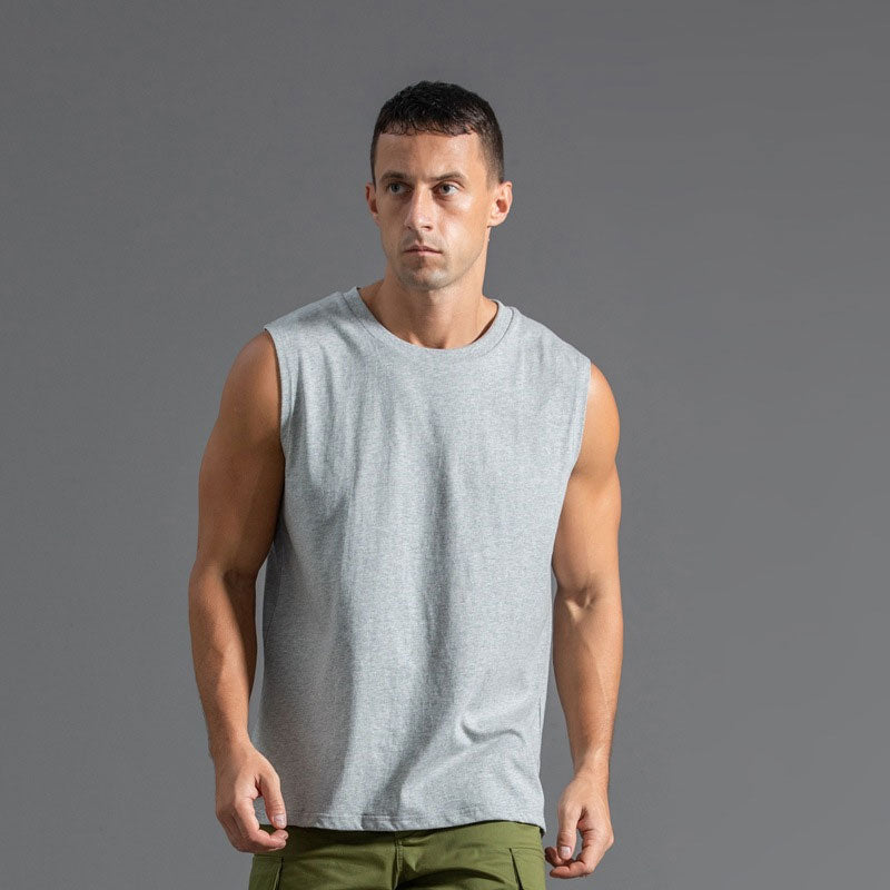 Men'S Pure Cotton Sleeveless T-Shirt