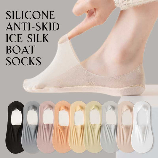 Silicone Anti-Skid Ice Silk Boat Socks