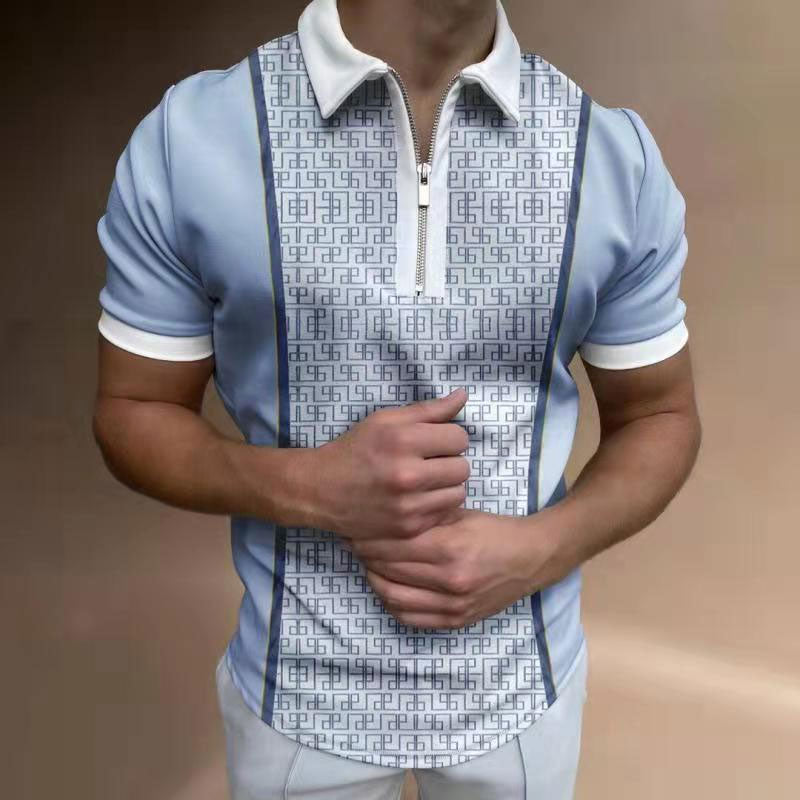 Men'S Polo Shirt Print Short-Sleeved T-Shirt