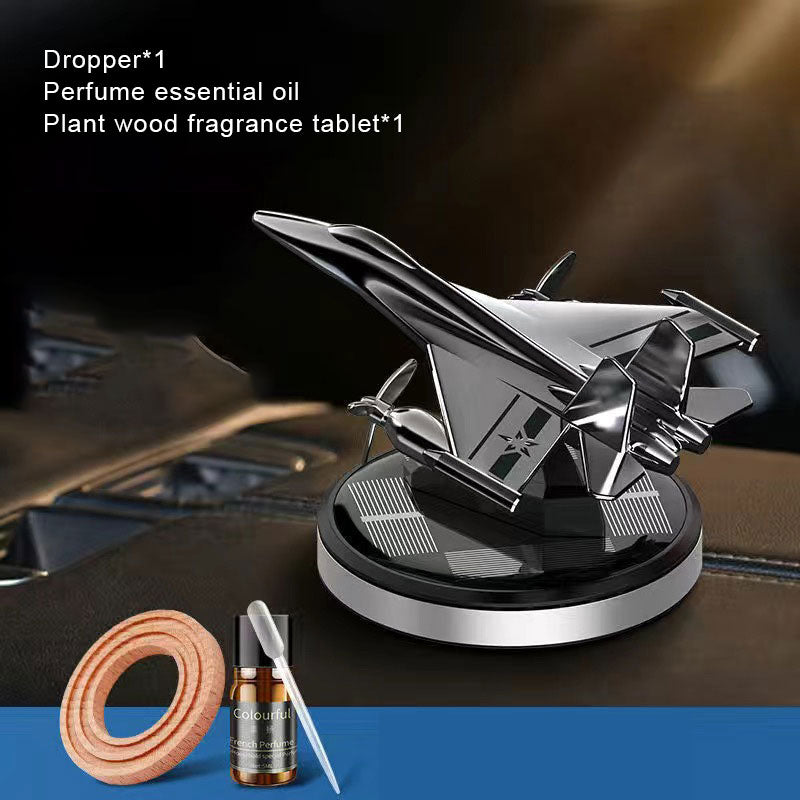 Solar Car Aromatherapy Air Combat Airplane Ornament