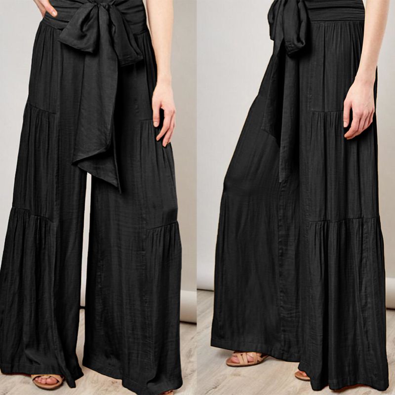 Pleated Wide-Leg Pants