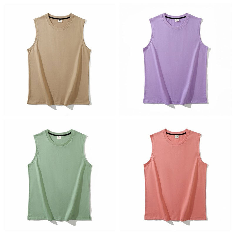 Men'S Pure Cotton Sleeveless T-Shirt