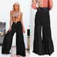 Pleated Wide-Leg Pants