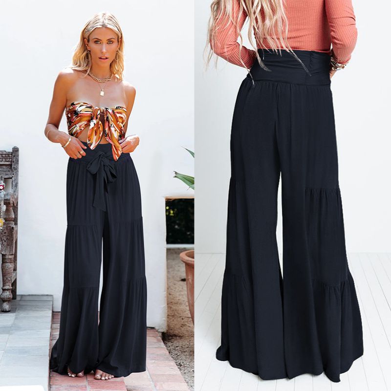 Pleated Wide-Leg Pants