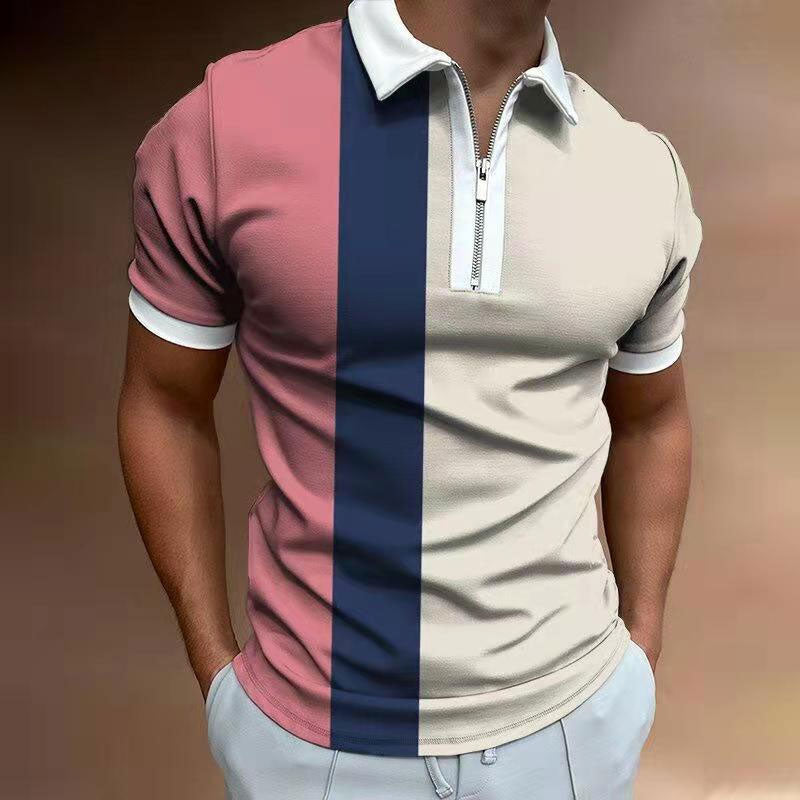 Men'S Polo Shirt Print Short-Sleeved T-Shirt