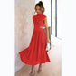 2023 Summer Models Stand Collar Macaroon Color Maxi Dresses