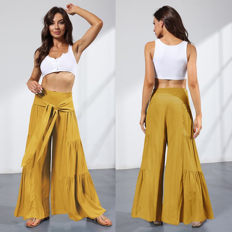 Pleated Wide-Leg Pants