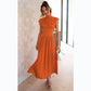 2023 Summer Models Stand Collar Macaroon Color Maxi Dresses