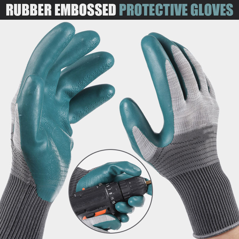 Rubber Embossed Protective Gloves