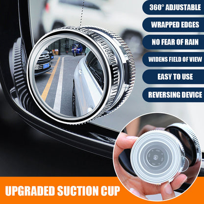 Reversing Suction Cup Small Round Mirror（2pcs)