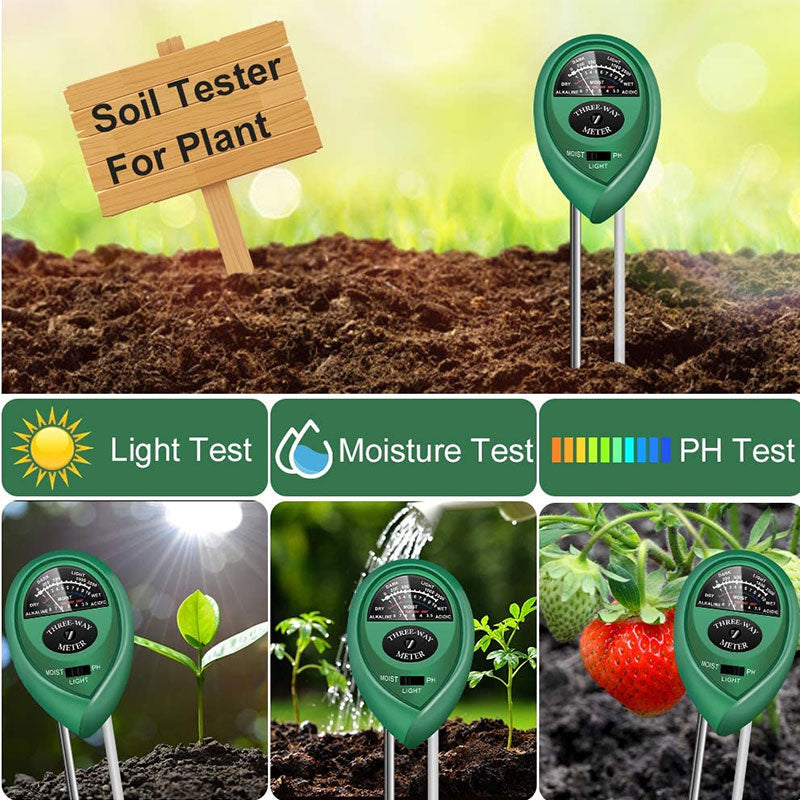 3 in 1 Soil PH Moisture Meter Plant Water Light Tester