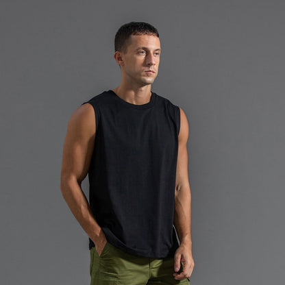 Men'S Pure Cotton Sleeveless T-Shirt