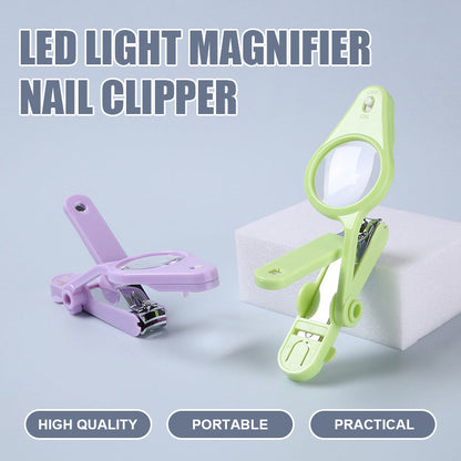 LED Light Magnifying Glass Nail Scissors