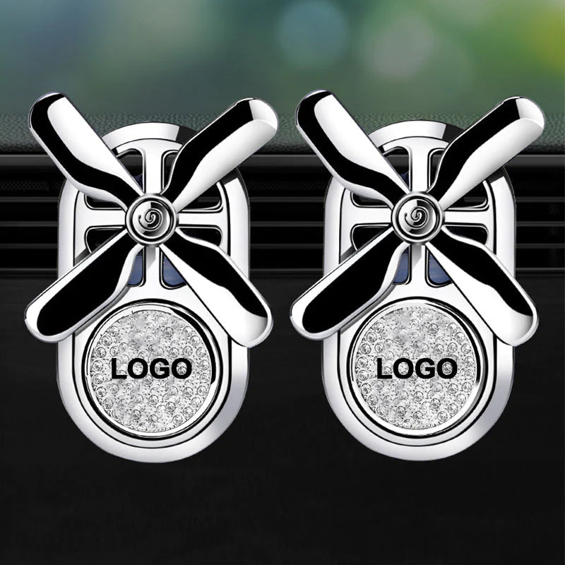 Car Air Exhaust Perfume Accessories Rotary With Drill Logo