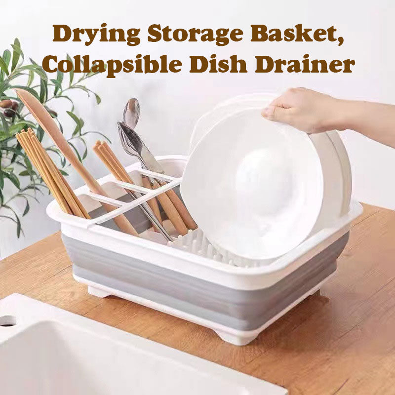 Drying Storage Basket, Collapsible Dish Drainer