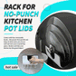 Rack for No-Punch Kitchen Pot Lids