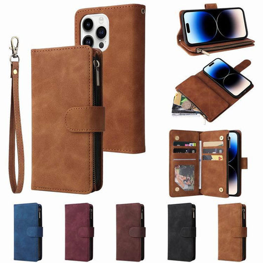 Multi Zipper Leather Phone Case