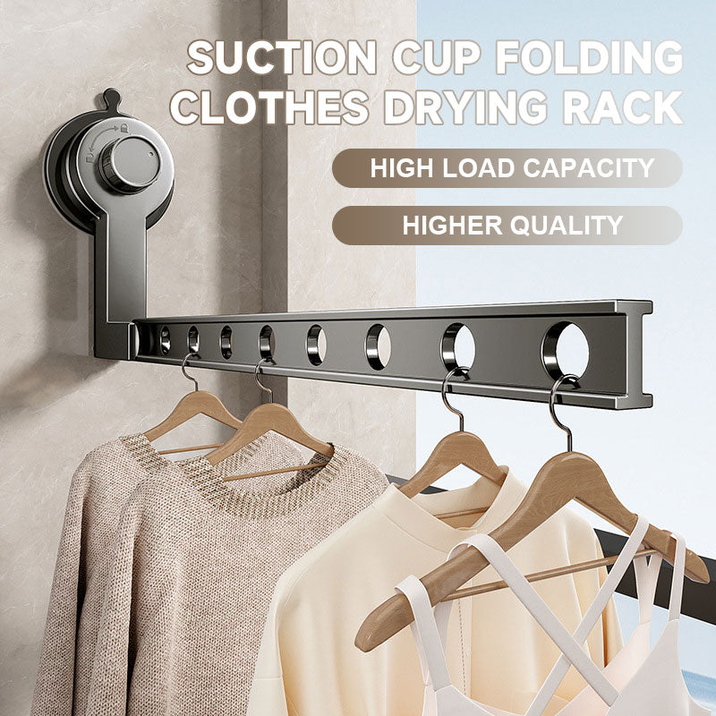 Suction Cup Folding Clothes Drying Rack