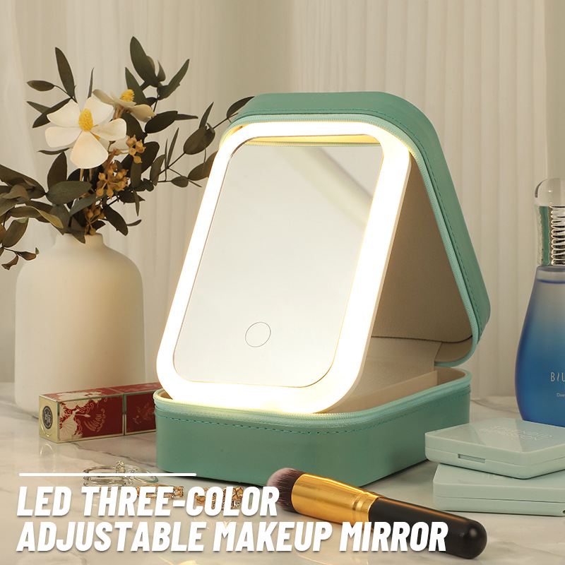 LED Three-Color Adjustable Makeup Mirror