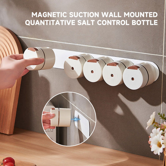 Magnetic Suction Wall Mounted Quantitative Salt Control Bottle