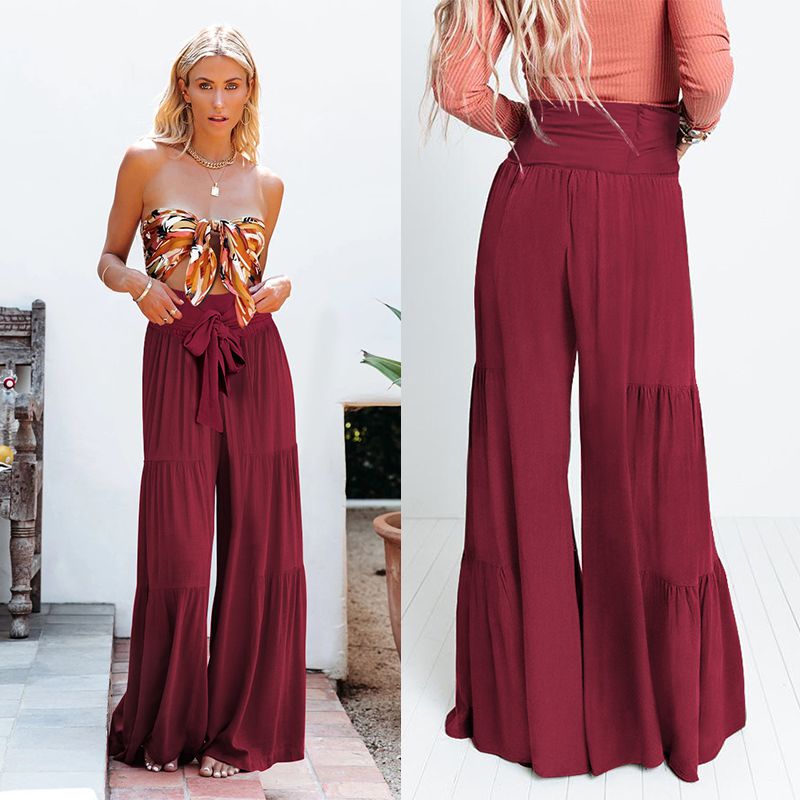 Pleated Wide-Leg Pants