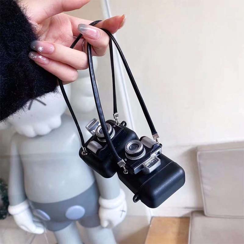 Cute 3D Camera Silicone Earphone Case