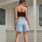 High Waist Loose Slim Denim Shorts