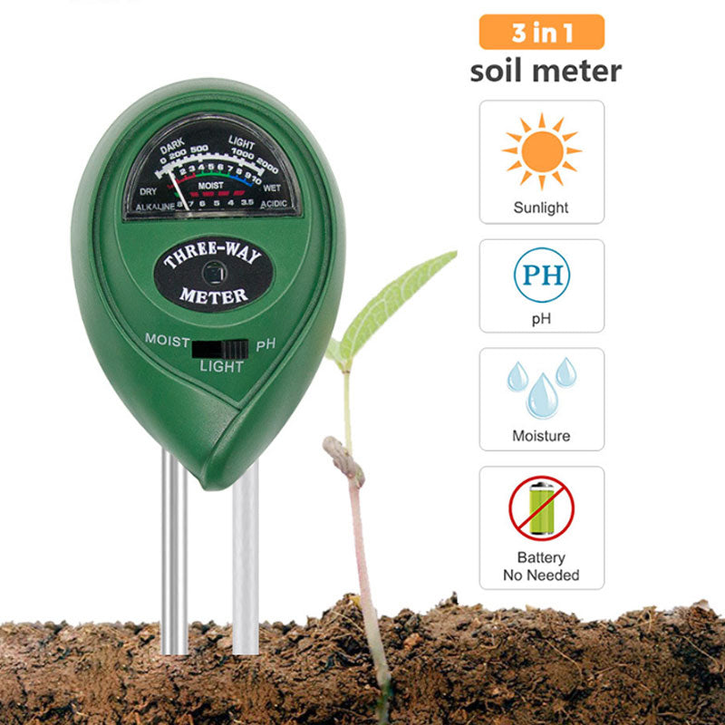 3 in 1 Soil PH Moisture Meter Plant Water Light Tester