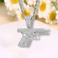 Creative Diamond Hip Hop Small Pistol Necklace