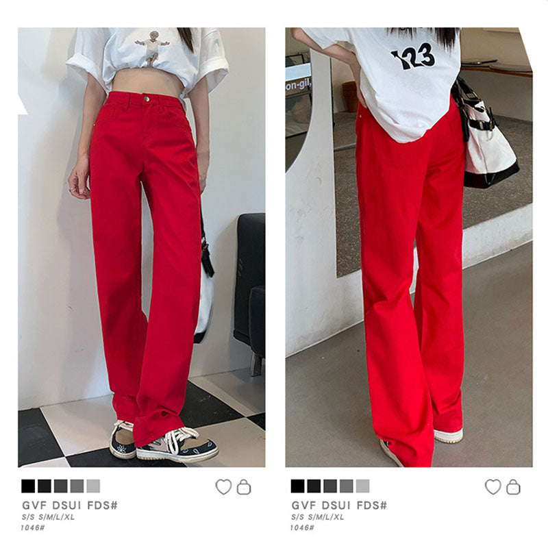 High Waist Colorful Wide Leg Pants