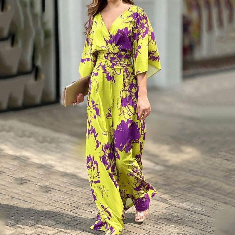 Printed High Waist Jumpsuit