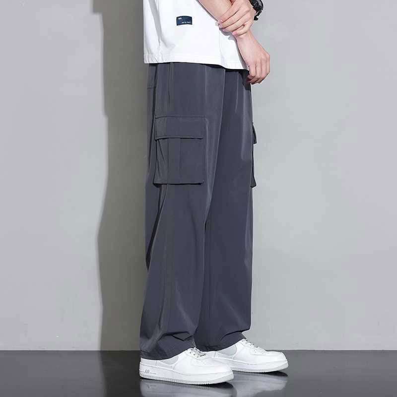 Men'S Ice Silk Cargo Pants