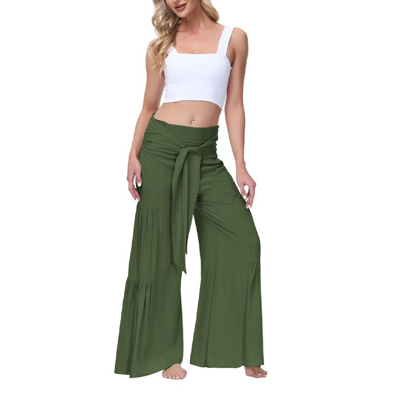 Pleated Wide-Leg Pants