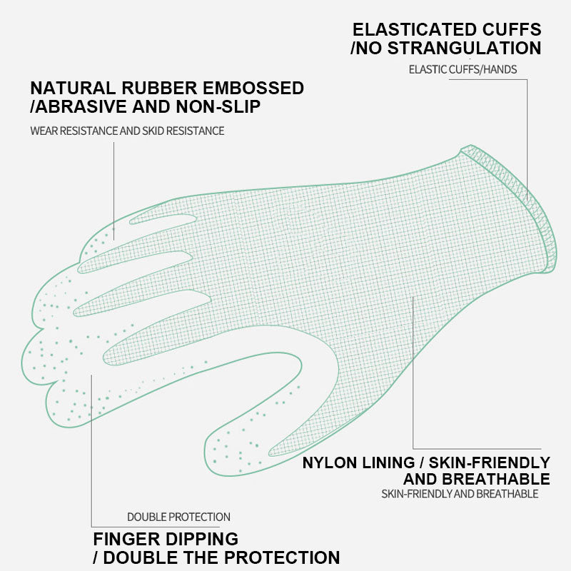 Rubber Embossed Protective Gloves