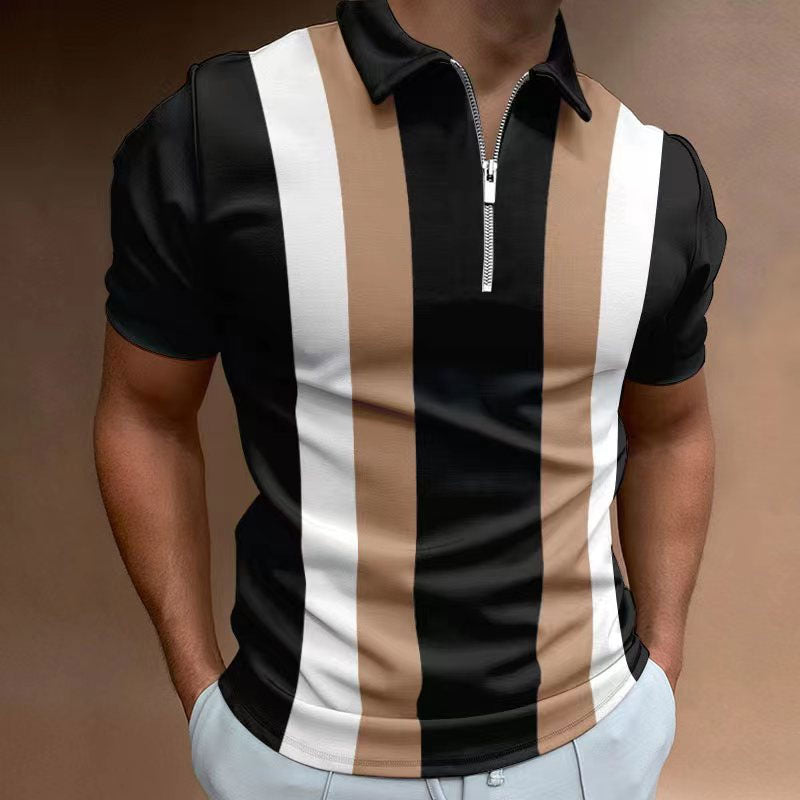 Men'S Polo Shirt Print Short-Sleeved T-Shirt