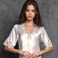 Lace Nightclothes Ice Silk Short Sleeve