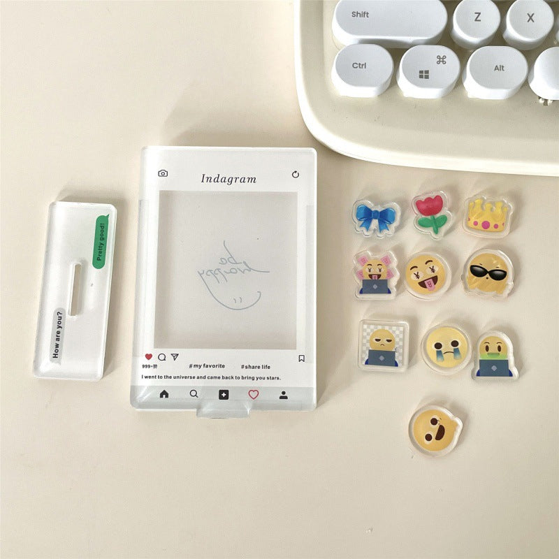 Acrylic Stand 3 Inch Emoji Decoration Photo Frame