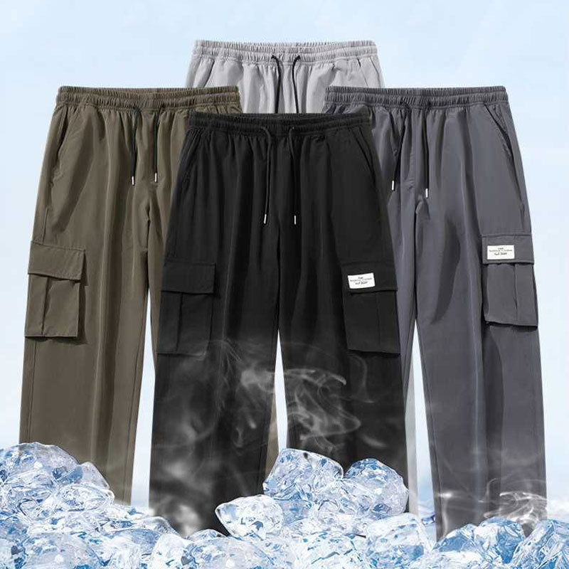 Men'S Ice Silk Cargo Pants