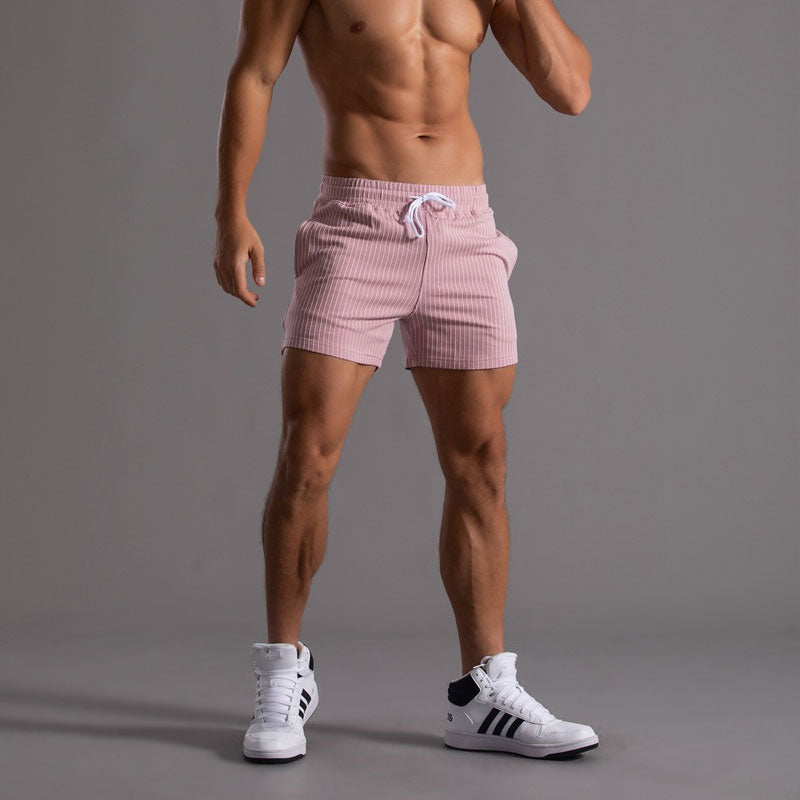 Men'S Vertical Striped Cotton Shorts