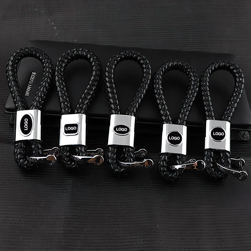 PU Braided Rope Car Logo Keychain（Without key case）